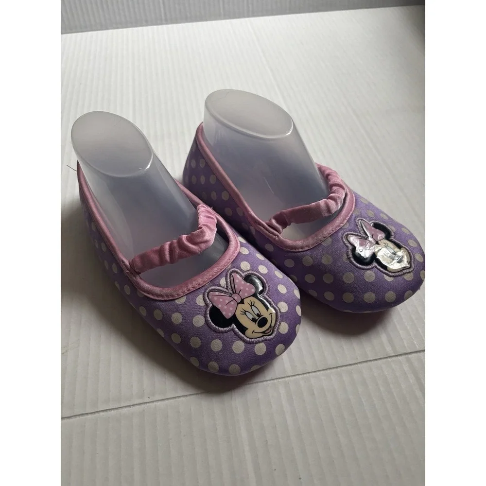 Disney Minnie Mouse Kids Slippers Size Medium Toddler Whimsical